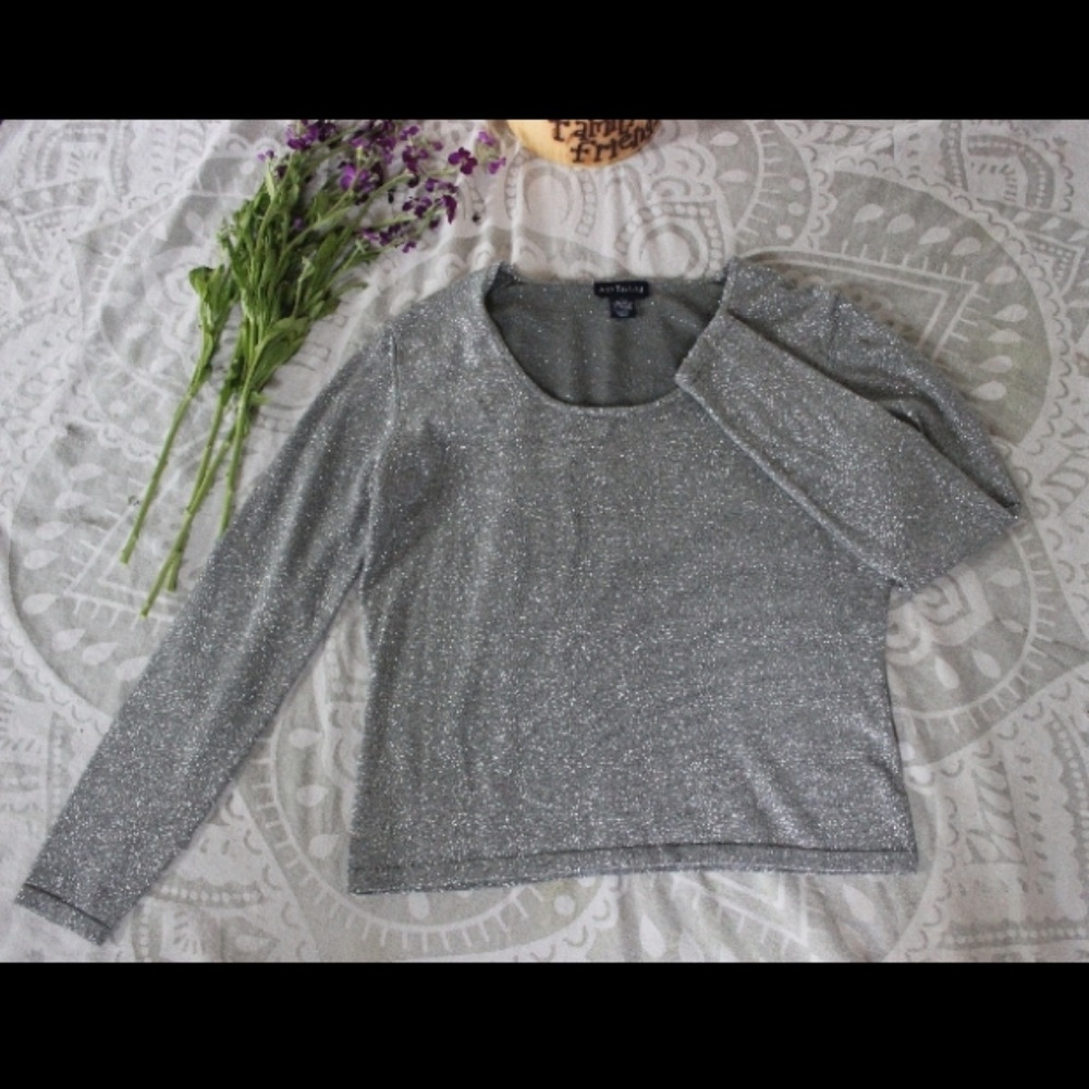 Silver Sparkle Top
